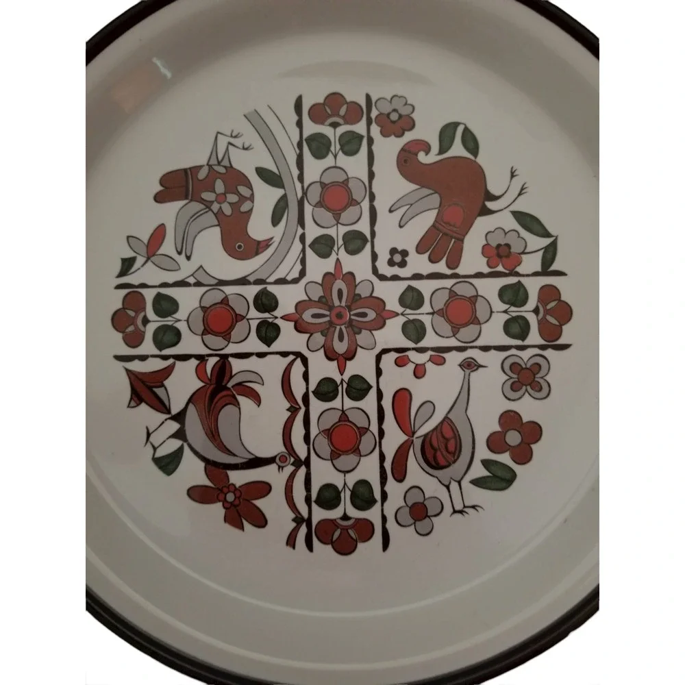 Vintage Royal Prestige Mic Mac Genuine Stone Ware Plate Japan 9702 diameter 11''